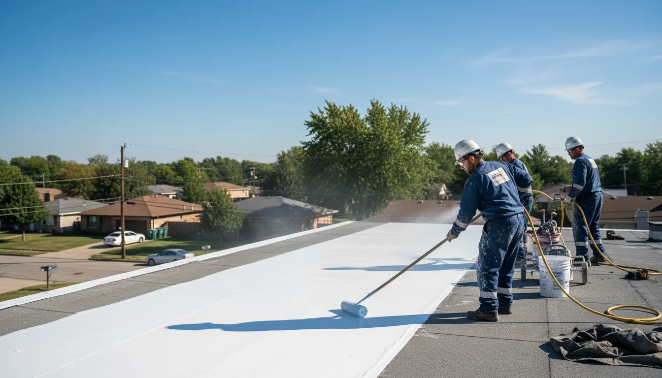 Commercial roof coating in Keystone, IN near me